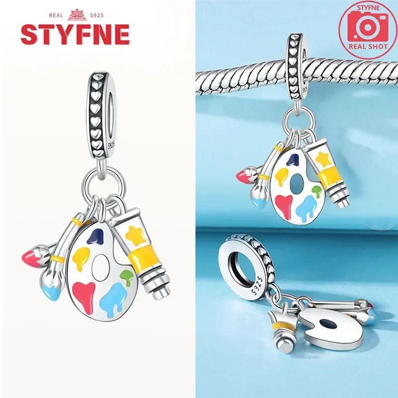 Медьоригинал Звездное небо Подсолнух Зеленое пшеничное поле Масляная живопись Подвески Бусины Для женщин DIY Изящные украшения Подарок