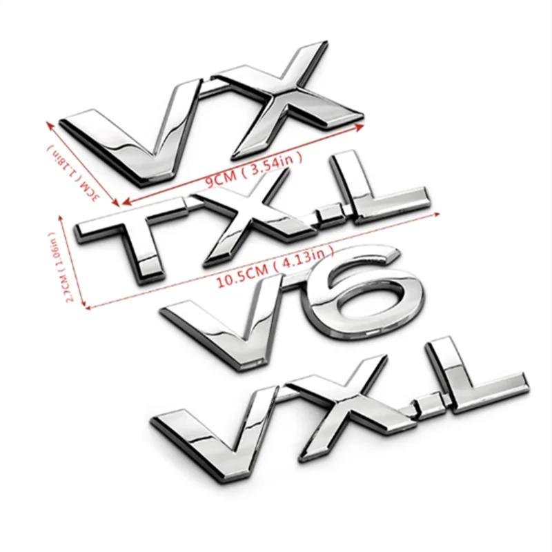 2.5V V6 V8 VX VXR TXL VXL Emblem for Toyota Reiz Land Cruiser Prado Rav4 Tundra Trunk Lid Sticker Displacement Auto Accessories QA2