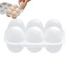 Reusable Clear Egg Protection Box 6 Grid Egg Holder Egg Carton with Egg Dispensers Egg Carriage for Refrigerator Camping Picnic