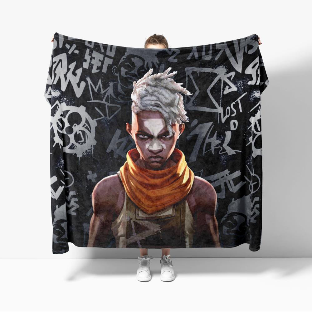 Фланелевое одеяло Jinx Arcane Season ЭККО Аниме Одеяло Уютное Мягкое Легкое Теплое 30x40 дюймов 40x50 дюймов для Дивана Софы Кровати