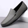 Мужские мокасины из натуральной кожи, новое поступление, летние туфли на плоской подошве для ходьбы, легкие мужские туфли без застежек
