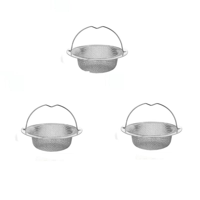 1/2/3 шт. Нержавеющая сталь Сливной фильтр-ловушка для раковины Заглушка-уловитель волос для ванны Кухонный сетчатый фильтр для пищевых отходов Металлический напольный слив и ручка