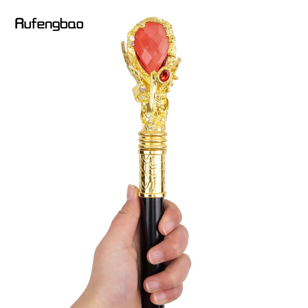 Красный ромбовидный тип, золотая трость, модная декоративная трость, элегантная трость для джентльмена, ручка для трости для косплея, 95 см