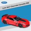 Welly 1/24 Chevrolet Corvette Z06 2017 Сплав Спортивный Автомобиль Модель Литье под Давлением Гоночный Автомобиль Модель Симуляция Коллекция Детские Игрушки Подарок