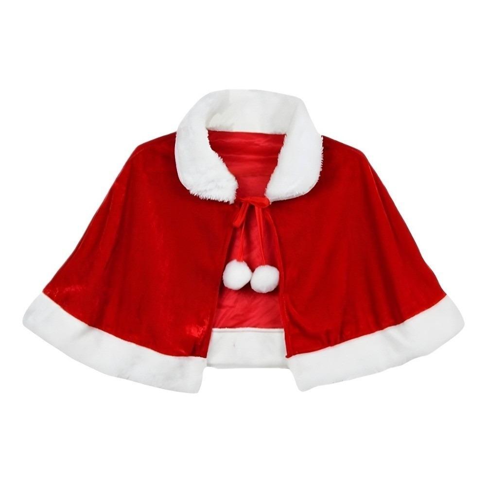 Thick Christmas Cloak Plush Santa Claus Costume Soft Women Ponchos Adult