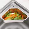 Vegetable Fruit Filter Sink Shelf Stainless Steel Triangular Drain Holder Hanging Storage Strainer Basket Kitchen Accessories