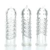 3 Type Reusable Condom Textured Extender Sleeve Screw Thread Penis Cover Ring Dildo Sheath Condoms Coque Sex Toys for Men