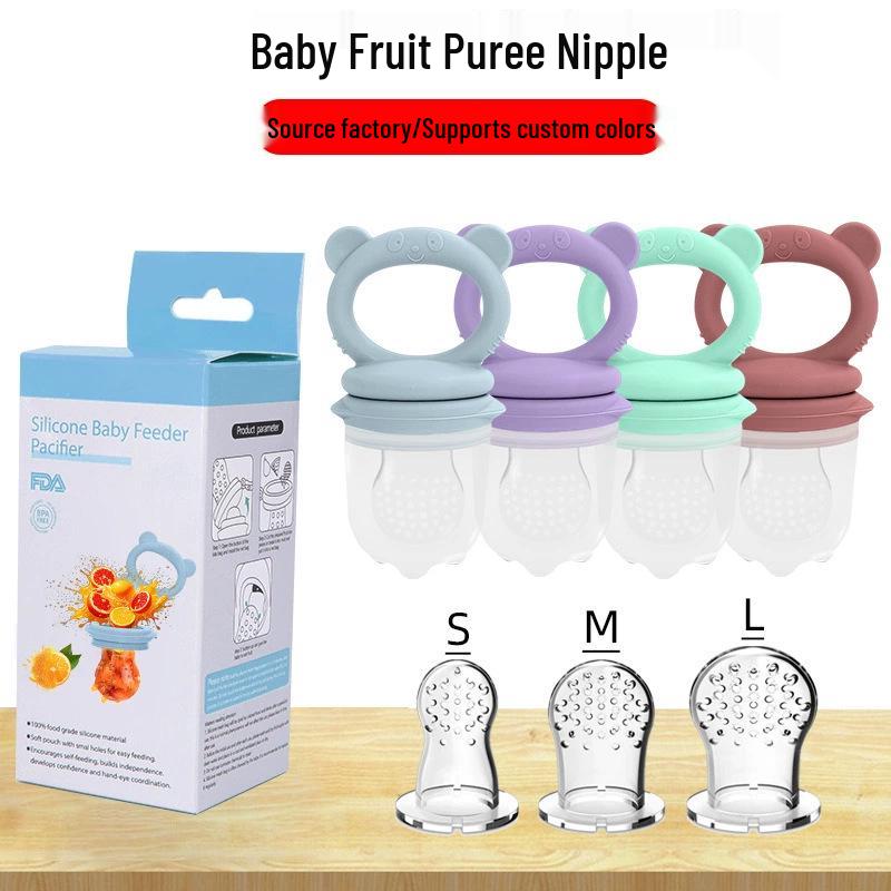 Bite Bite Силиконовый прорезыватель: Детский ниблер для фруктов и овощей - Супермягкая сетчатая соска