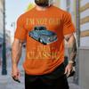 New Summer Men's Fashion T-shirt Personality Car Printed Men's T-shirt Top