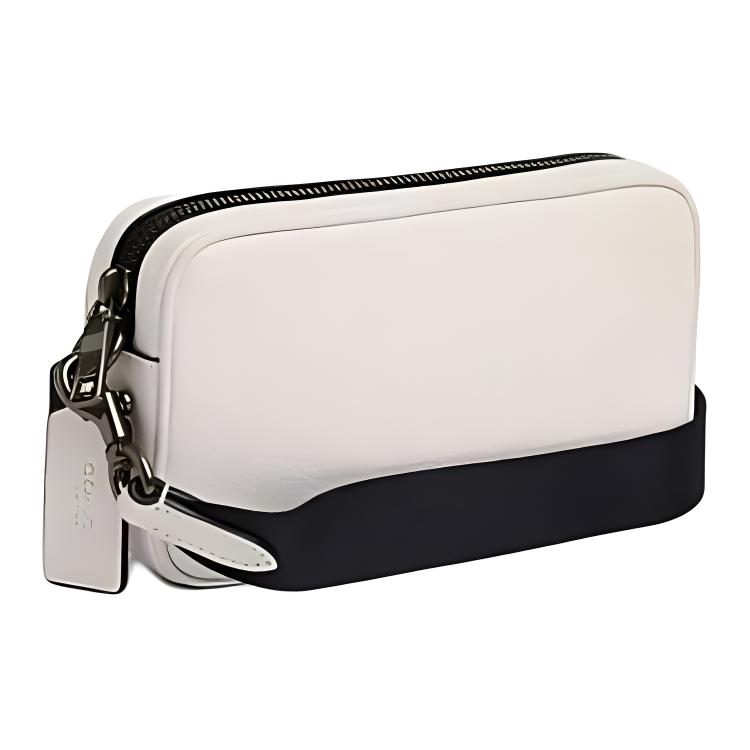 Coach Jayden 19 Minimalist Fashion Leather Shoulder Crossbody Bag Small Women bags Gray-Bronze White CR179-QBCHK