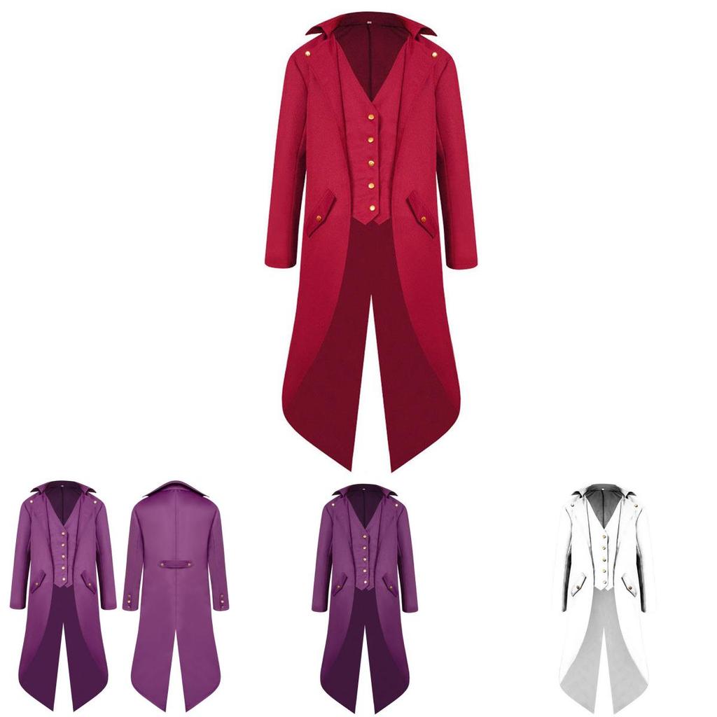 Роскошное пальто в викторианском стиле для мужчин с изысканным корсетным стилем и застежкой на пуговицы спереди