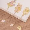 Tassel Metal Bookmark Brass Book Clip Retro Flowers Brass Bookmark Student