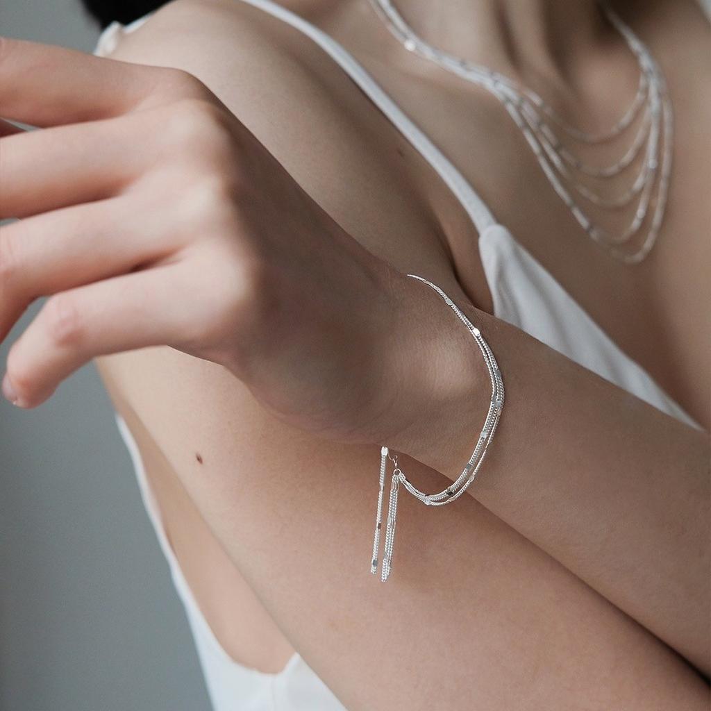 Multi-layer Tassel Bracelet Women's Light Luxury Fashion Versatile Exquisite Fairy Jewelry Qixi Festival Gift for Girlfriend