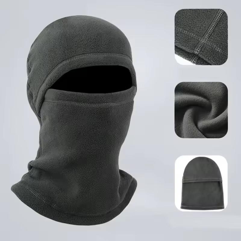 Зимняя балаклава из кораллового флиса Мужская маска для лица Шарф-воротник Шапки Термозащитное покрытие головы Спортивный шарф Лыжные шапки