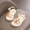 Girls' Sandals, Summer Fashion, Open Toed Princess Shoes, Medium To Large Children's Soft Soled, Elementary School Children's Beach Shoes