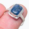 Натуральный голубой кианит, драгоценный камень, ручная работа, украшение из стерлингового серебра 925 пробы, кольцо, размер 7 M3P45