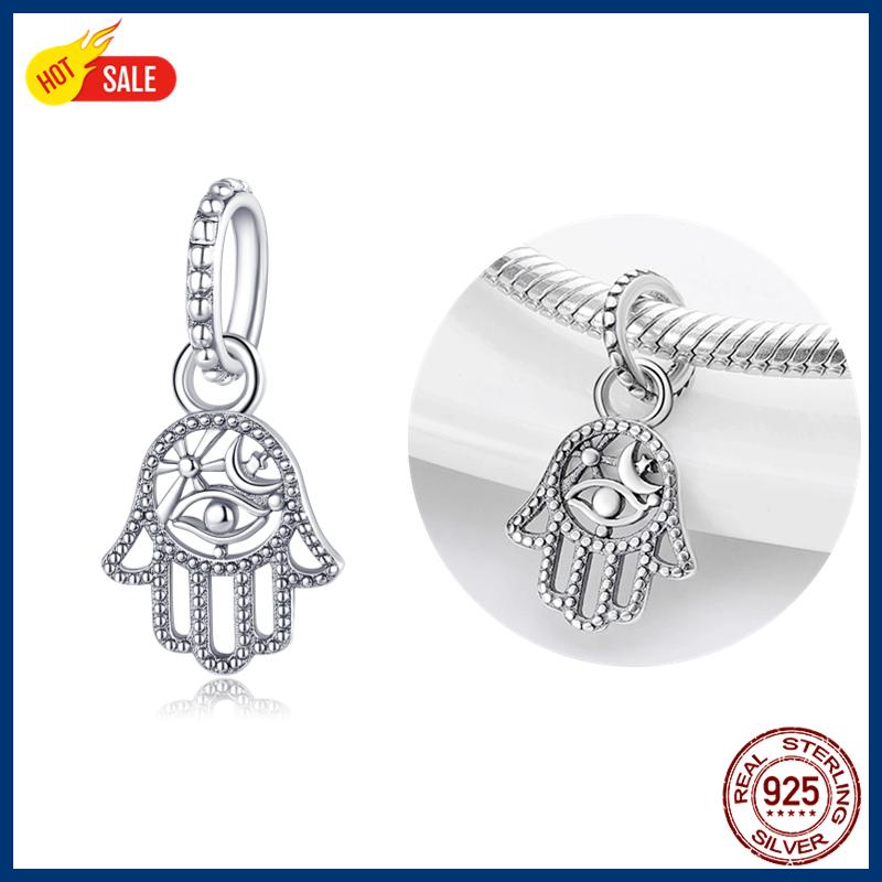 100% S925 Sterling Silver Firefly Charms Evil Eye Hot Air Balloon Blue Charms Fit Original Bracelet DIY Jewelry Making