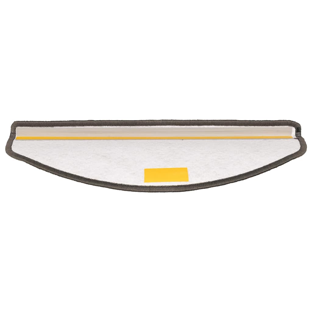 Step Mats 15 pcs. 65 x 21 x 4 cm Gray Semi Circular Large