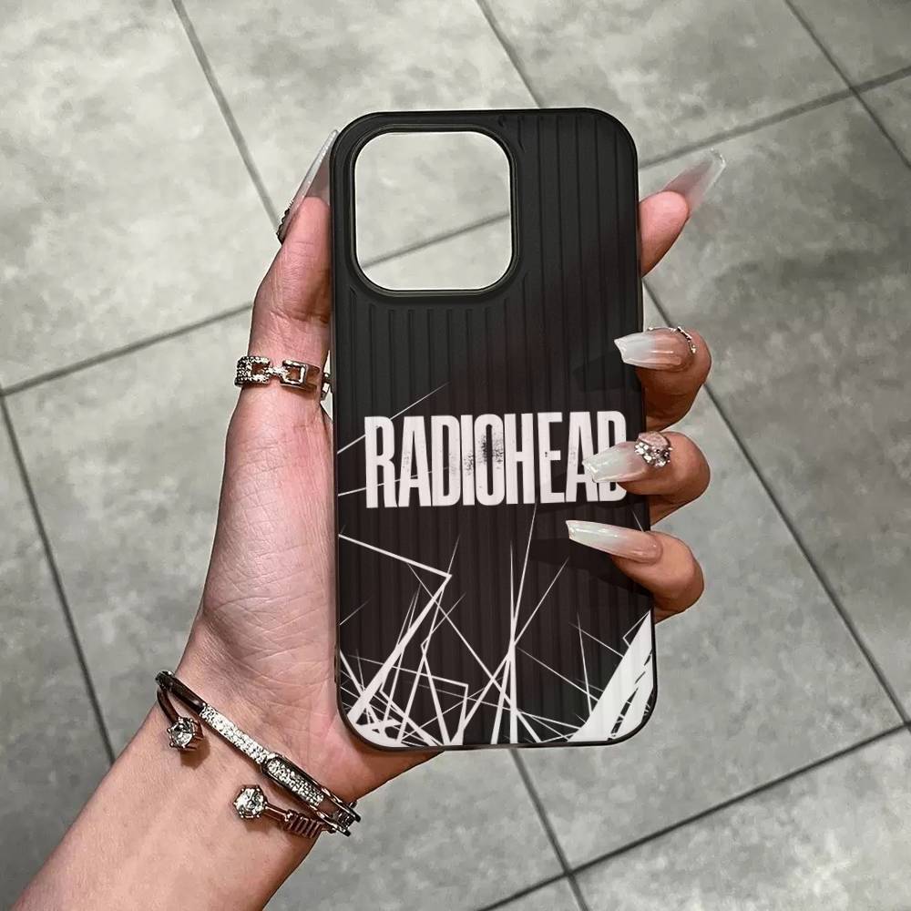 Чехол для телефона Rock-группы Radiohead Для iPhone 17 16 15 14 13 12 11 Pro Plus Pro Max Мягкий чехол в полоску