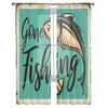 Винтажные тюлевые шторы Gone Fishing для гостиной, прозрачные занавески для спальни, вуаль из органзы, декоративные украшения для окон