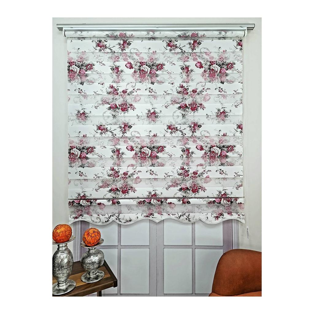 Рулонные шторы для окон с розовым рисунком Зебра Рулонные шторы Mz136