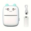 Портативный термопринтер с USB-зарядкой, подходит для печати фотографий и этикеток