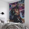 1 шт. Гобелен Juice Wrld с принтом, большой настенный гобелен, искусство, научно-фантастическая комната, домашний декор, декоративное одеяло