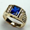 Fashion Classic Rings for Men Luxurious Dominant Blue Zircon Ring Wedding Engagement Ring Party Jewelry