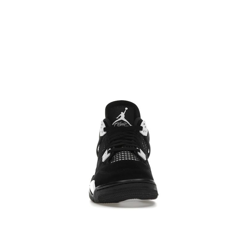 Air Jordan 4 Retro GS White Thunder Kids Sneakers Black FQ8213-001