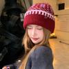 Осень-зима 2026 новая ретро жаккардовая шапка-бини с узором Fair Isle модная универсальная защита ушей шерстяная шапка