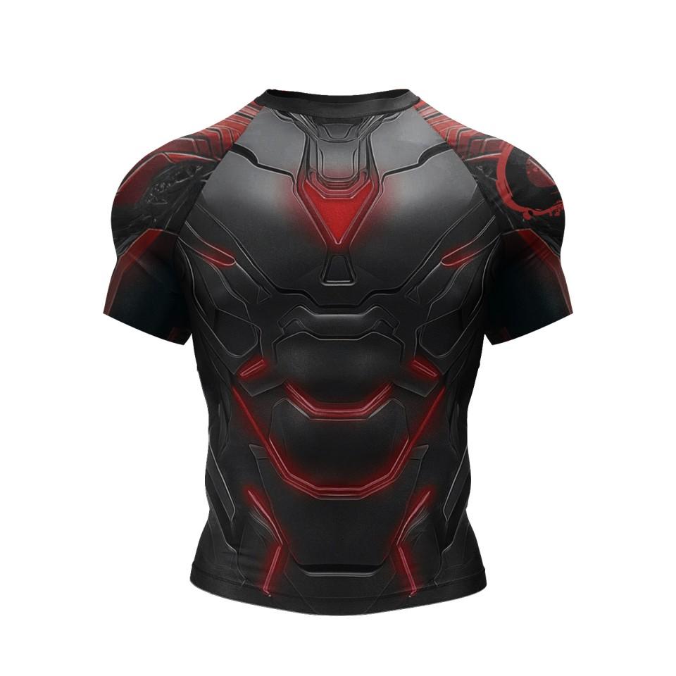 Мужская компрессионная футболка с коротким рукавом Rash Guard для ММА, облегающая, для тренировок по BJJ, боксу, джиу-джитсу, Rashguard, антибактериальная, для спортзала, спортивная футболка