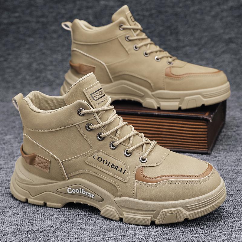 High Top Mens Boots Autumn Winter Men's Shoes Work Safety Sneakers Winter Outdoor Casual Sports Sneakers Male Ankle Boots