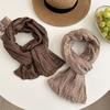 Scarf Atmosphere New Fashion Versatile Multi-functional Pleated Silk Scarf Linen Cotton and Linen Scarf Shawl Dual-purpose