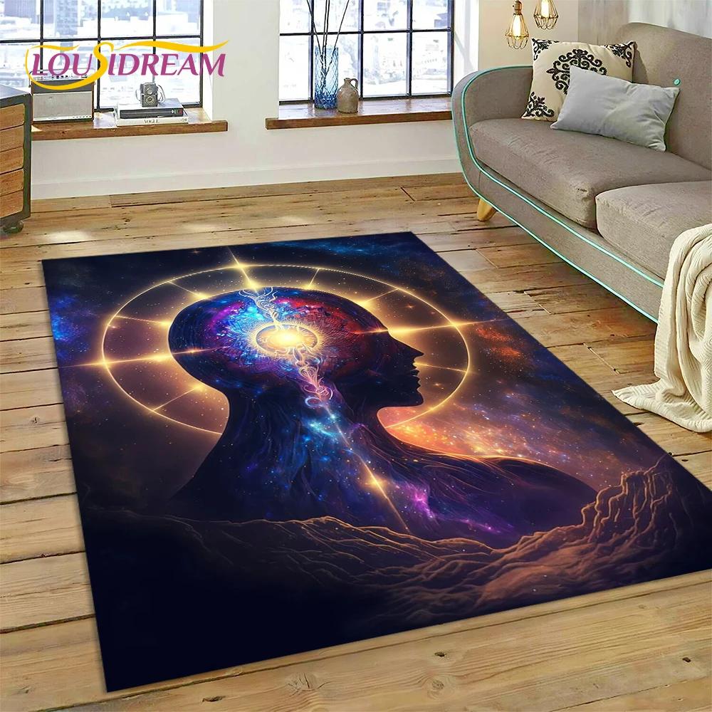 3D ковер для йоги, медитации, Радуги, 7 чакр, ковер для спальни, гостиной, домашний диван, украшение, детская игра, большой декор, напольный коврик