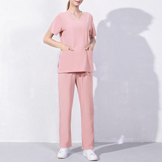 1 комплект, однотонная докторская рабочая одежда против морщин, профессиональная летняя стоматологическая форма для домашних животных, костюм для повседневного использования, рабочая одежда