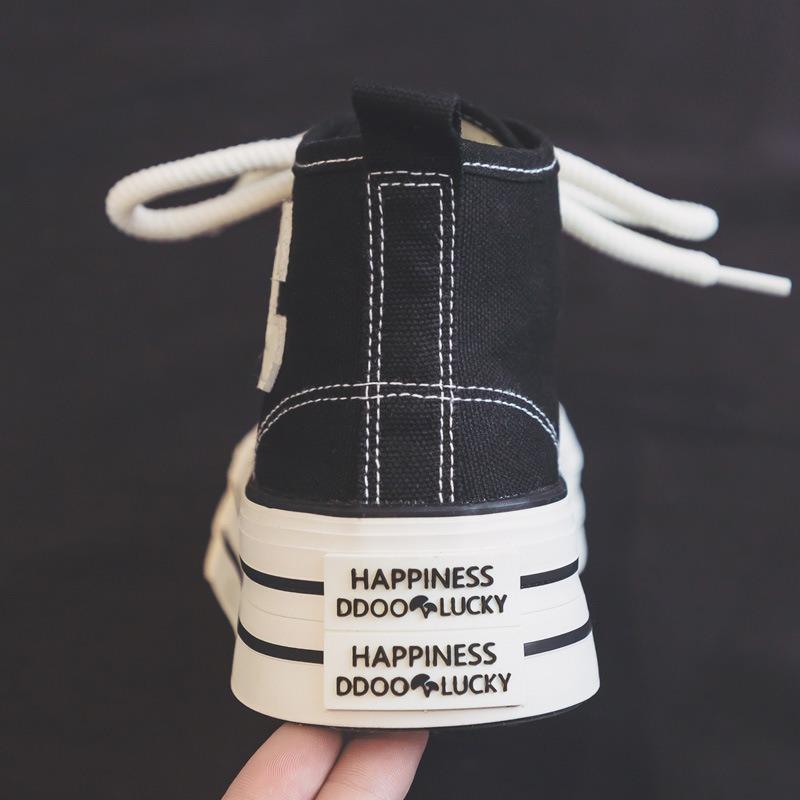 Fashion 2025 Summer Women's Sneakers New Canvas Lace-Up Women's Sports Shoes Breathable Platform Sneakers Shoes White Casual Women Shoes