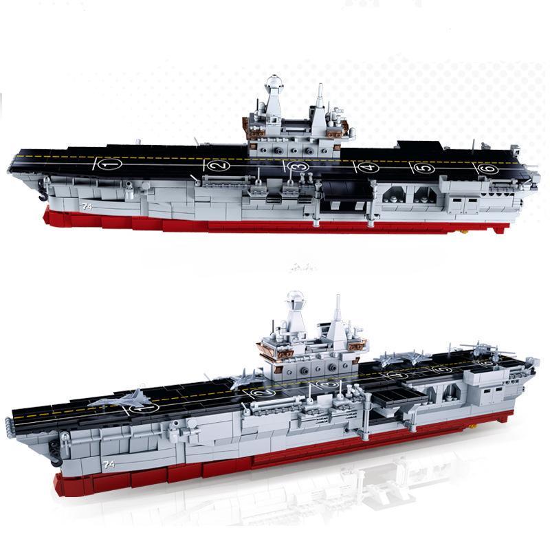 B0699 Строительные блоки Модель китайского военного корабля Тип 075 Десантный корабль Модель авианосца Хайнань 1088 шт.