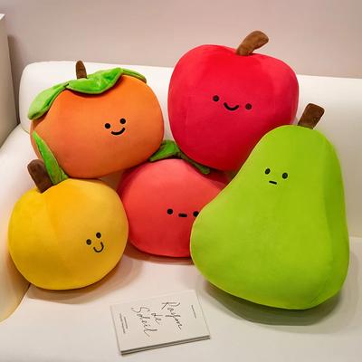 Милая мягкая игрушка в виде фруктового помидора, яблока, груши, апельсина, хурмы, кукольная подушка с фруктами, мягкий плюшевый подарок на день рождения для девочки