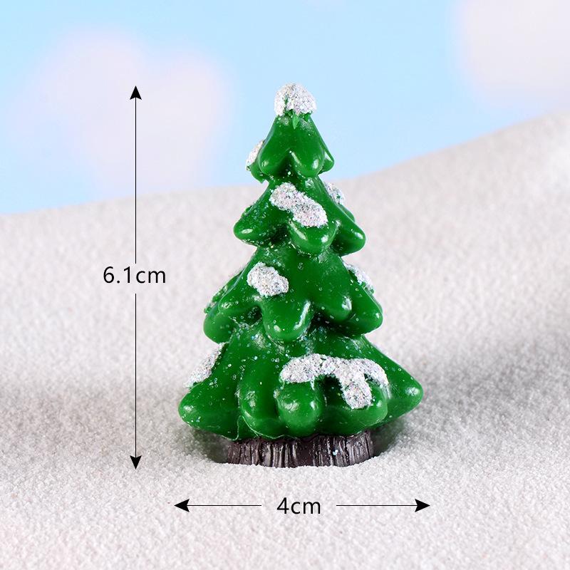 Micro Landscape Model Decorative Santa Claus Snowman Figurine Diy Miniature Garden Ornament Festive Christmas Tree Decoration