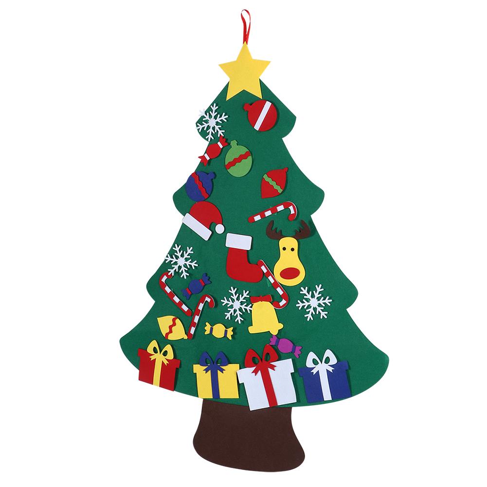 Набор фетровой елки сделай сам Рождественские украшения Настенные подвесные украшения Детские подарки Вечеринка