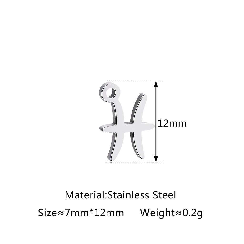 5 шт./лот Шармы со знаком зодиака из нержавеющей стали Мини-подвески со созвездиями Для DIY Рукоделия Ожерелья Браслеты Изготовление ювелирных изделий