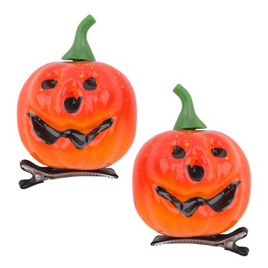 1/2Pcs Halloween Hairpin Ghost Face Pumpkin Design Hair Clip Halloween Parties Masquerades Festivals Hair Accessories