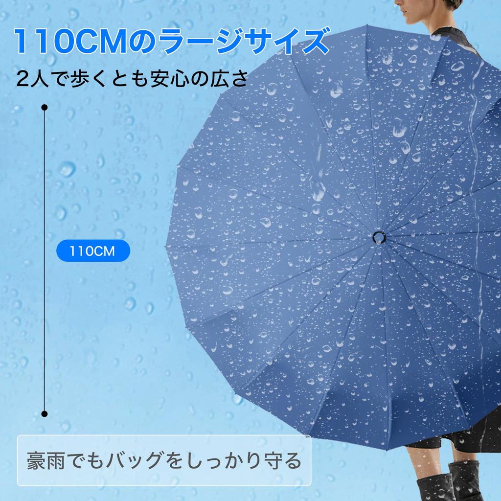 Folding Automatic Opening and Large 32 Ribs Double Folding for Both Sunny and Rainy Double Typhoon Rainy Season Water UV for Men and Women Umbrella,