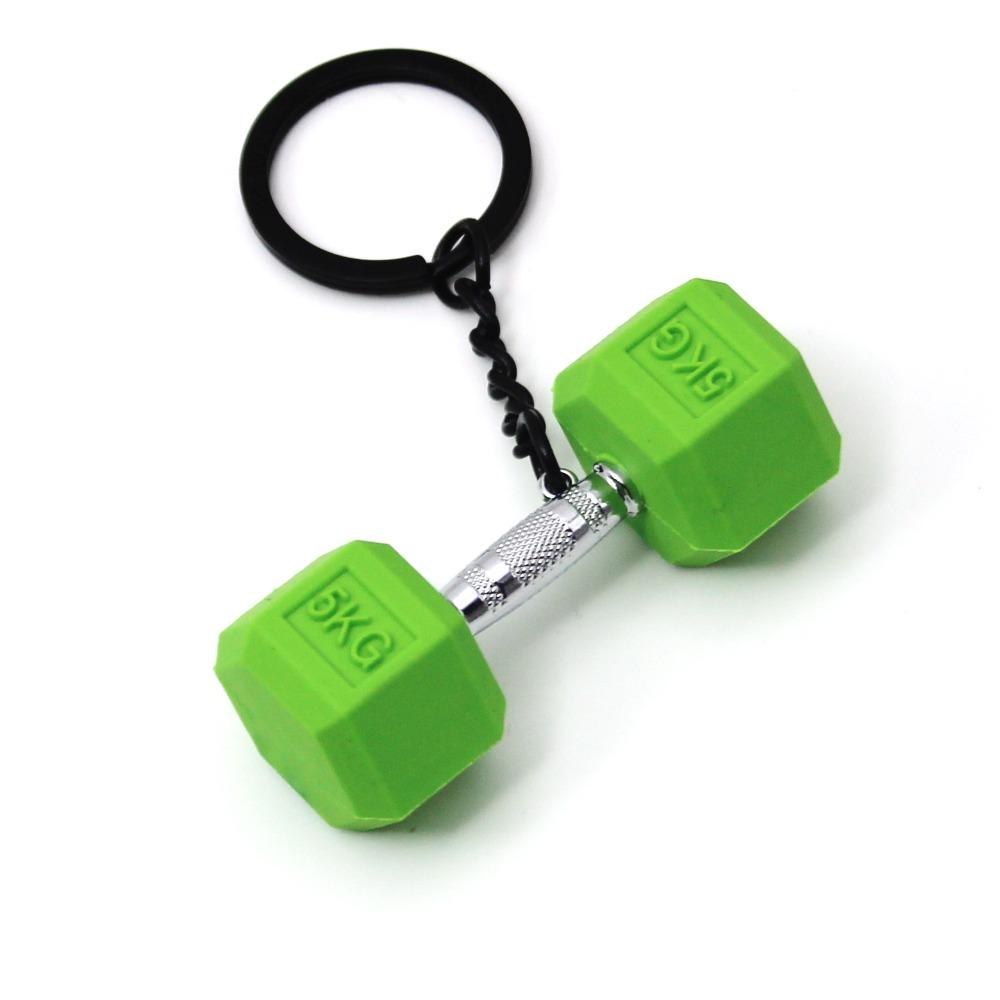 Hanging Ornament Sports Key Ring Fitness Equipment Barbell Pendant Dumbbell Keychain School Bags