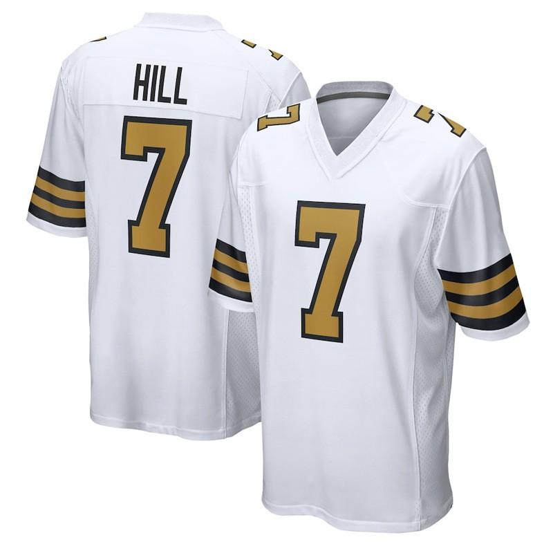New Orleans Saints NFL Embroidered Football Jersey - 41 Kamara 7 Hill 12 Olave