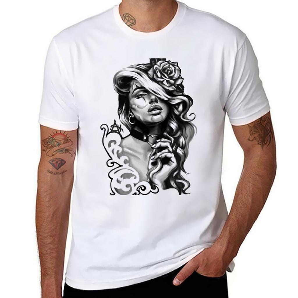 Chicano Girl T-Shirt Plus Size Basic Cotton T-Shirt