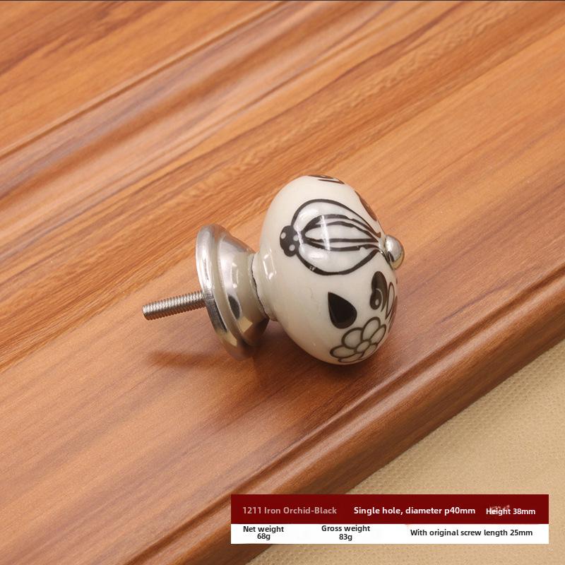 Американская современная керамическая ручка-тыква - круглая, с одним отверстием для шкафов и гардеробов