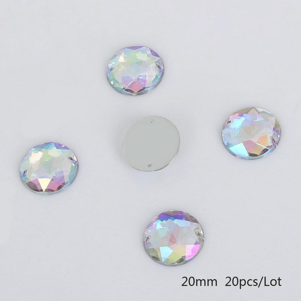 8/10/12mm Sewing Flatback Rhinestones Round Acrylic Beads Sew On Strass Crystal Stones For DIY Craft Scrapbook Decoration