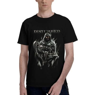 Мужская футболка JOISOMI Группа Disturbed Футболка с коротким рукавом для мужчин С круглым вырезом Спортивные футболки