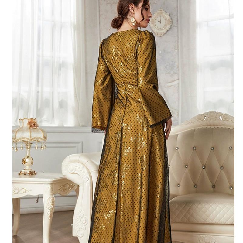 Mesh Dress Dubai Muslim Women's Wear